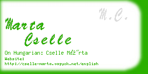 marta cselle business card